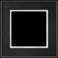 Marco negro brillante cristal 1 elemento JUNG AC581GLSW